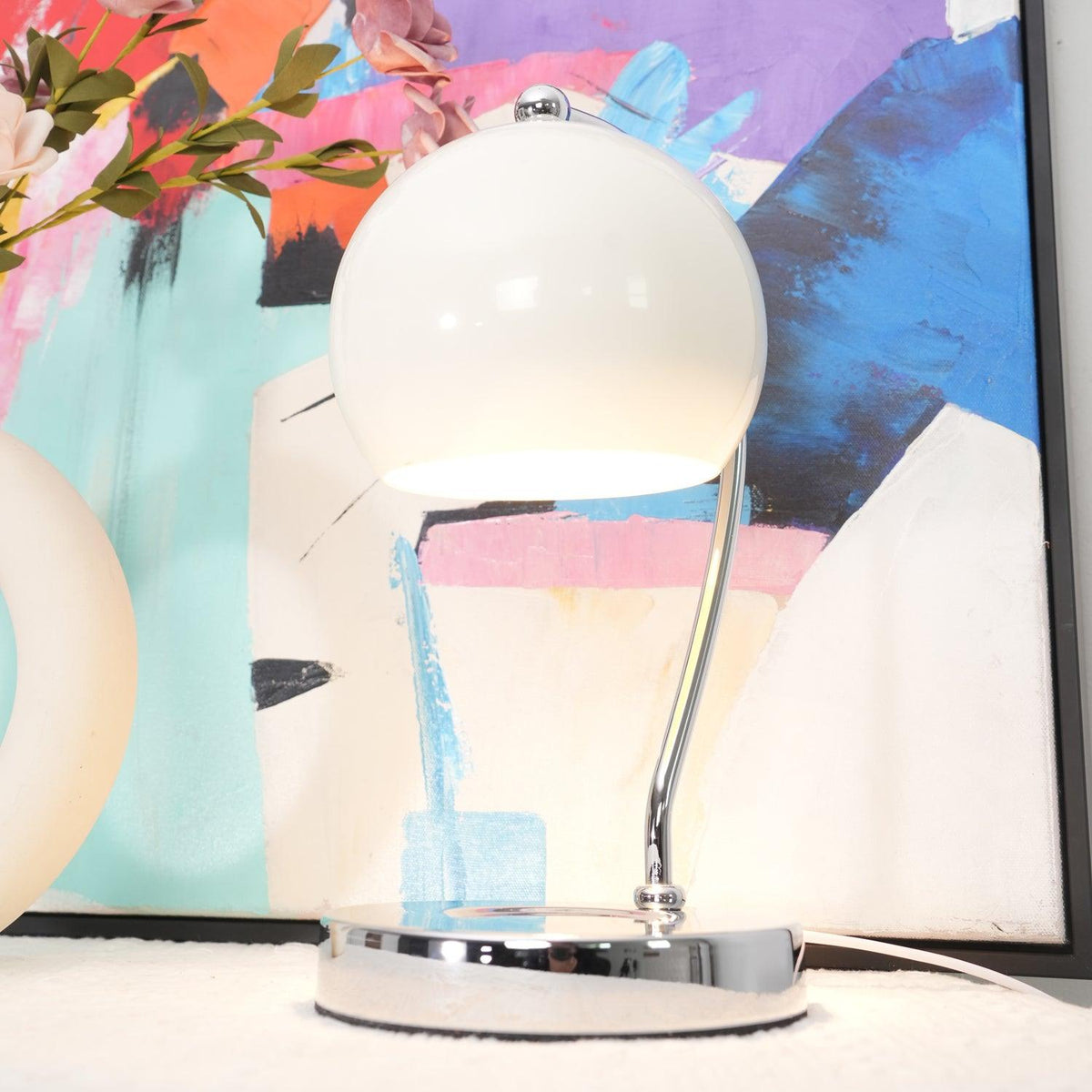 Metal Dennie Warmer Lamp by Tavilume - iron small table lamp, view 2