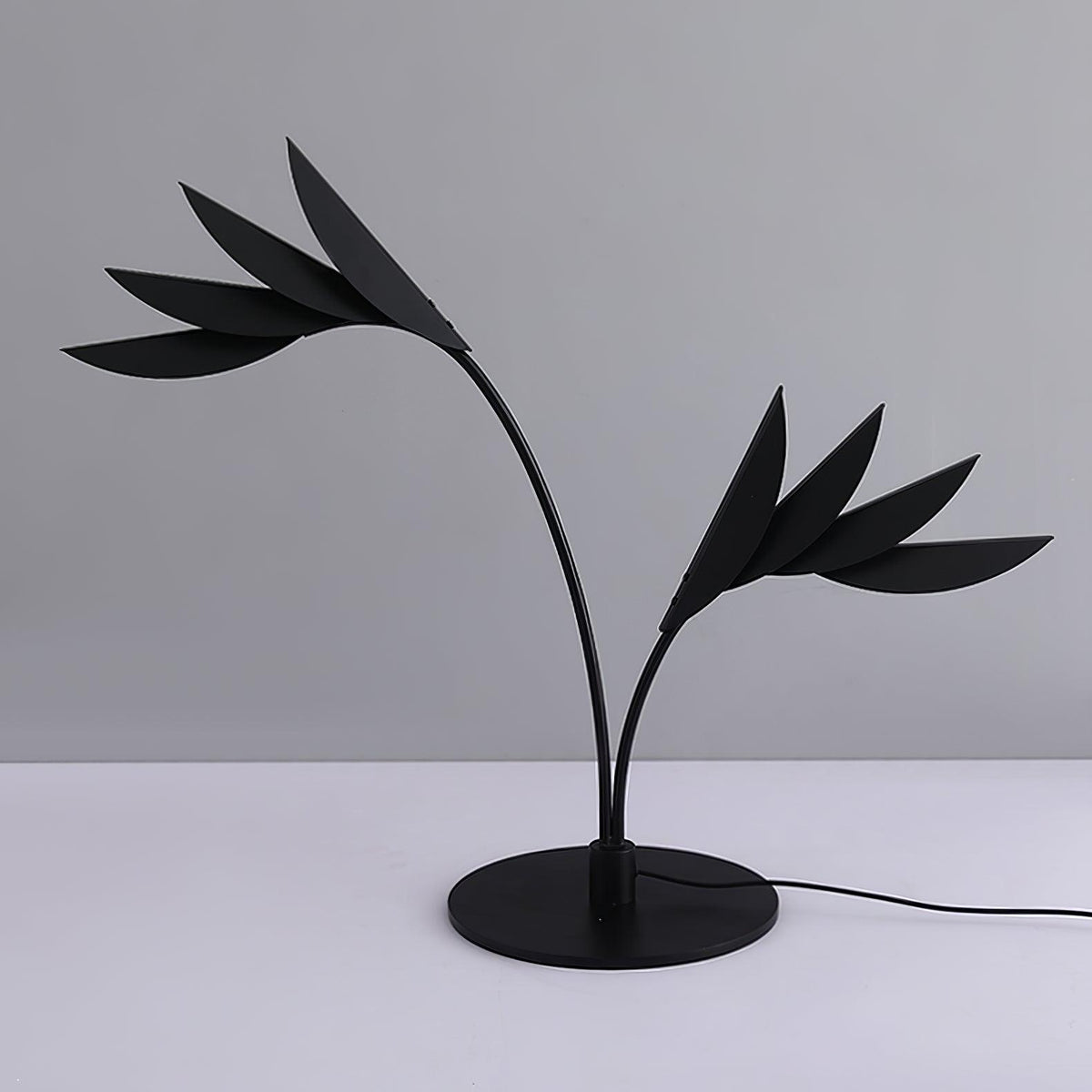 Double Leaf Table Lamp by Tavilume - iron medium table lamp, view 2