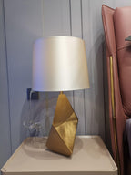 Faceted Table Lamp by Tavilume - fabric medium table lamp, view 6