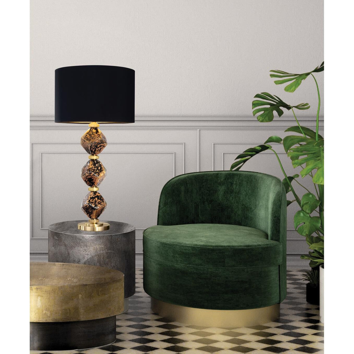 Sobe 30 Inch Table Lamp by Tavilume - glass large table lamp, view 4