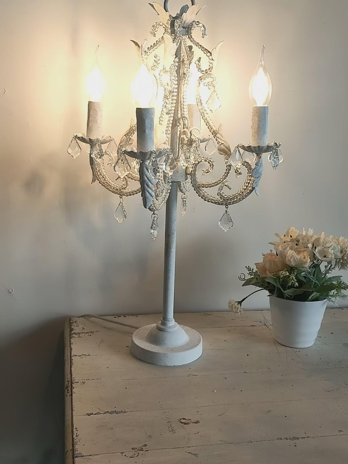 Candle Holder Table Lamp by Tavilume - crystal medium table lamp, view 5