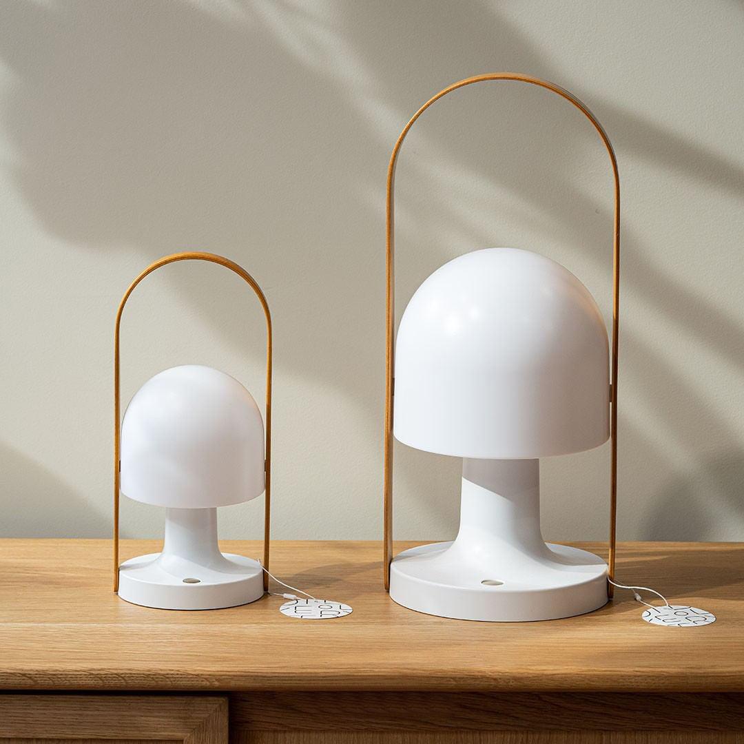 Portable Glass Corded Table Lamp by Tavilume - glass medium table lamp, view 26