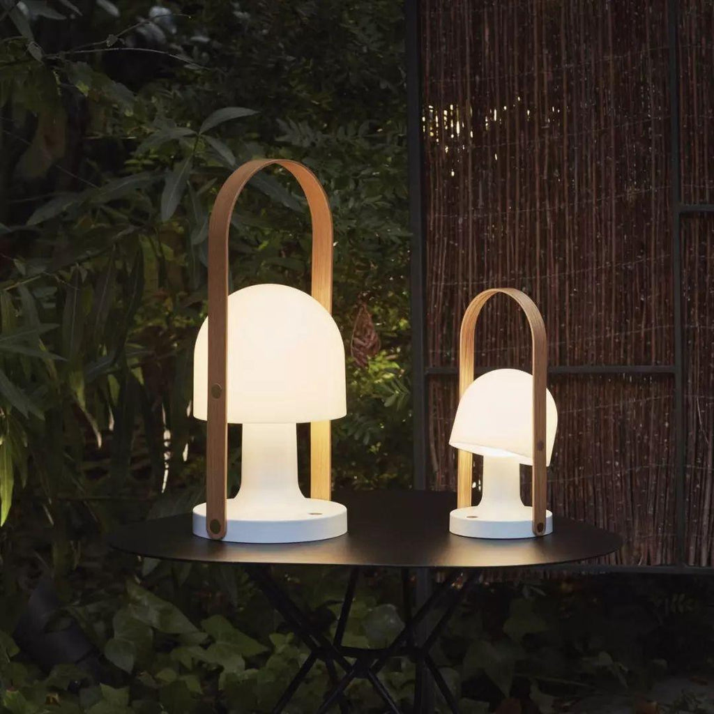 Portable Glass Corded Table Lamp by Tavilume - glass medium table lamp, view 6