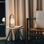 Portable Glass Corded Table Lamp by Tavilume - glass medium table lamp, view 25