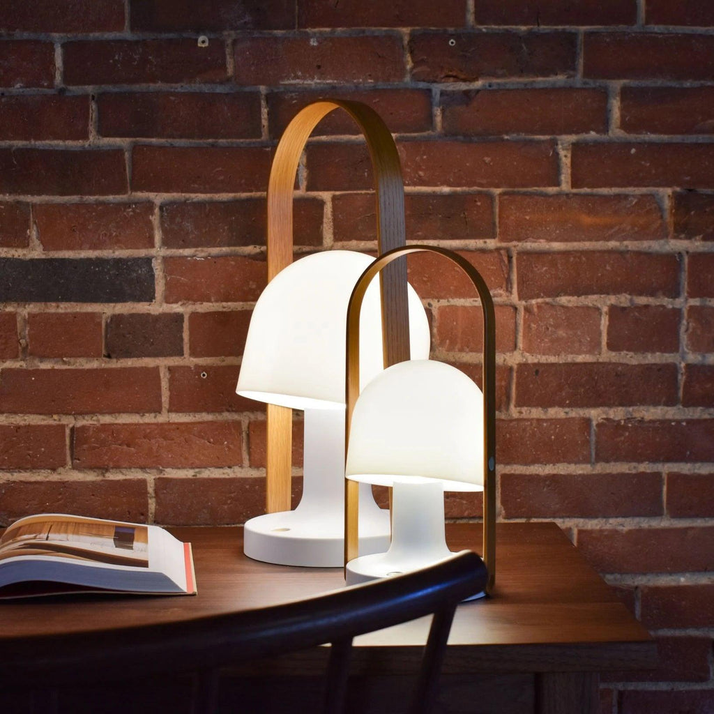 Portable Glass Corded Table Lamp by Tavilume - glass medium table lamp, view 3