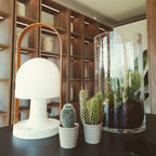 Portable Glass Corded Table Lamp by Tavilume - glass medium table lamp, view 33
