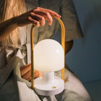 Portable Glass Corded Table Lamp by Tavilume - glass medium table lamp, view 5