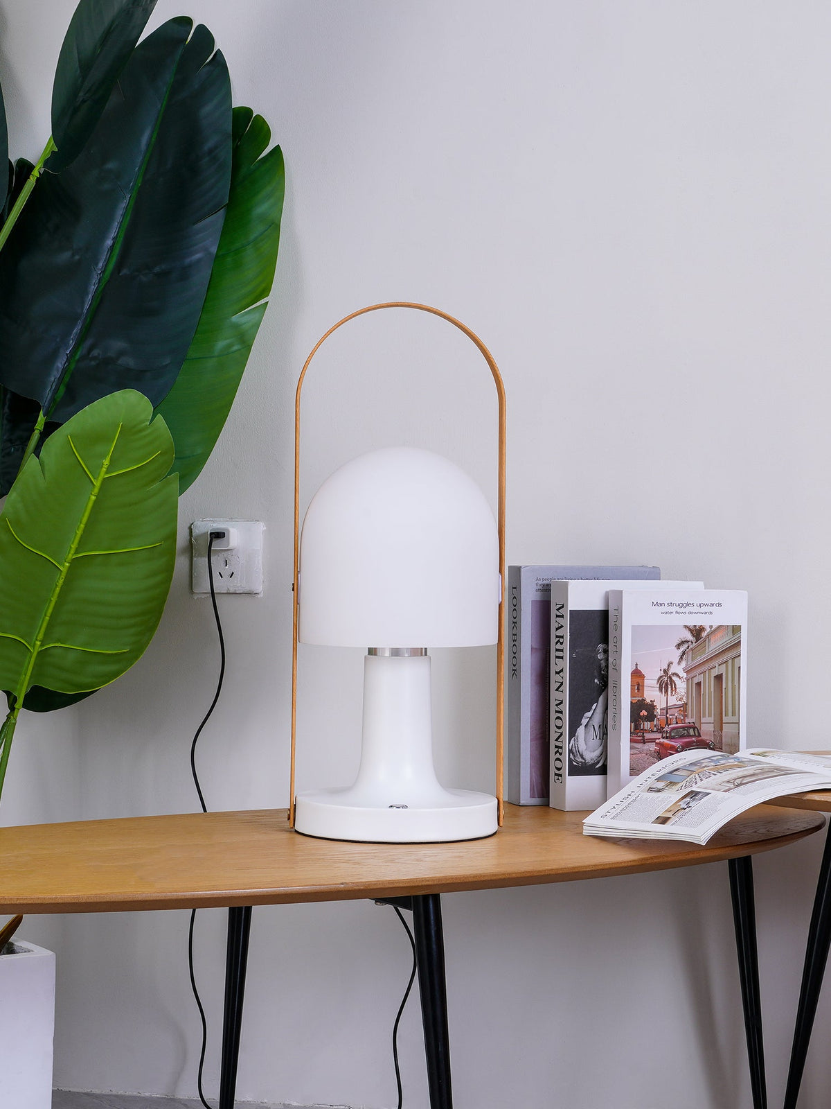 Portable Glass Corded Table Lamp by Tavilume - glass medium table lamp, view 60