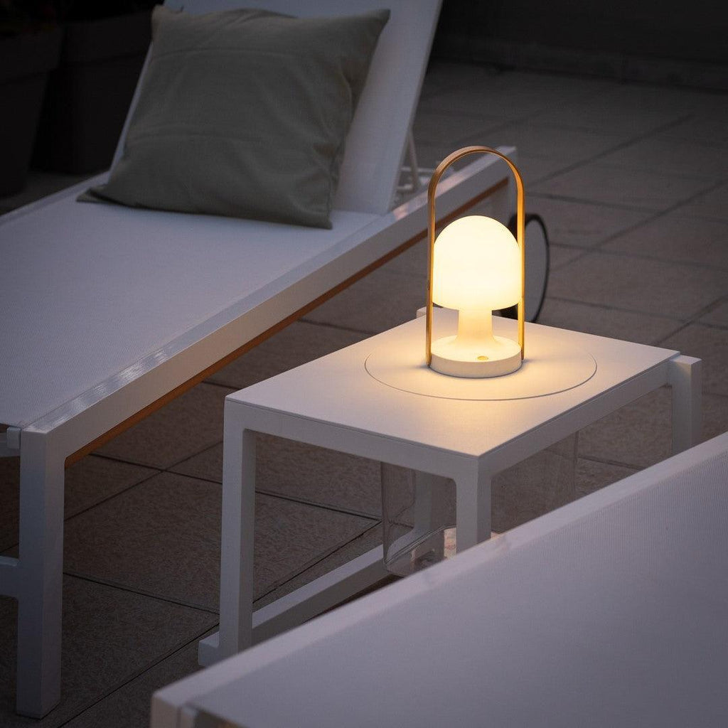Portable Glass Corded Table Lamp by Tavilume - glass medium table lamp, view 18