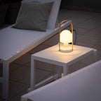 Portable Glass Corded Table Lamp by Tavilume - glass medium table lamp, view 18