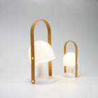 Portable Glass Corded Table Lamp by Tavilume - glass medium table lamp, view 34