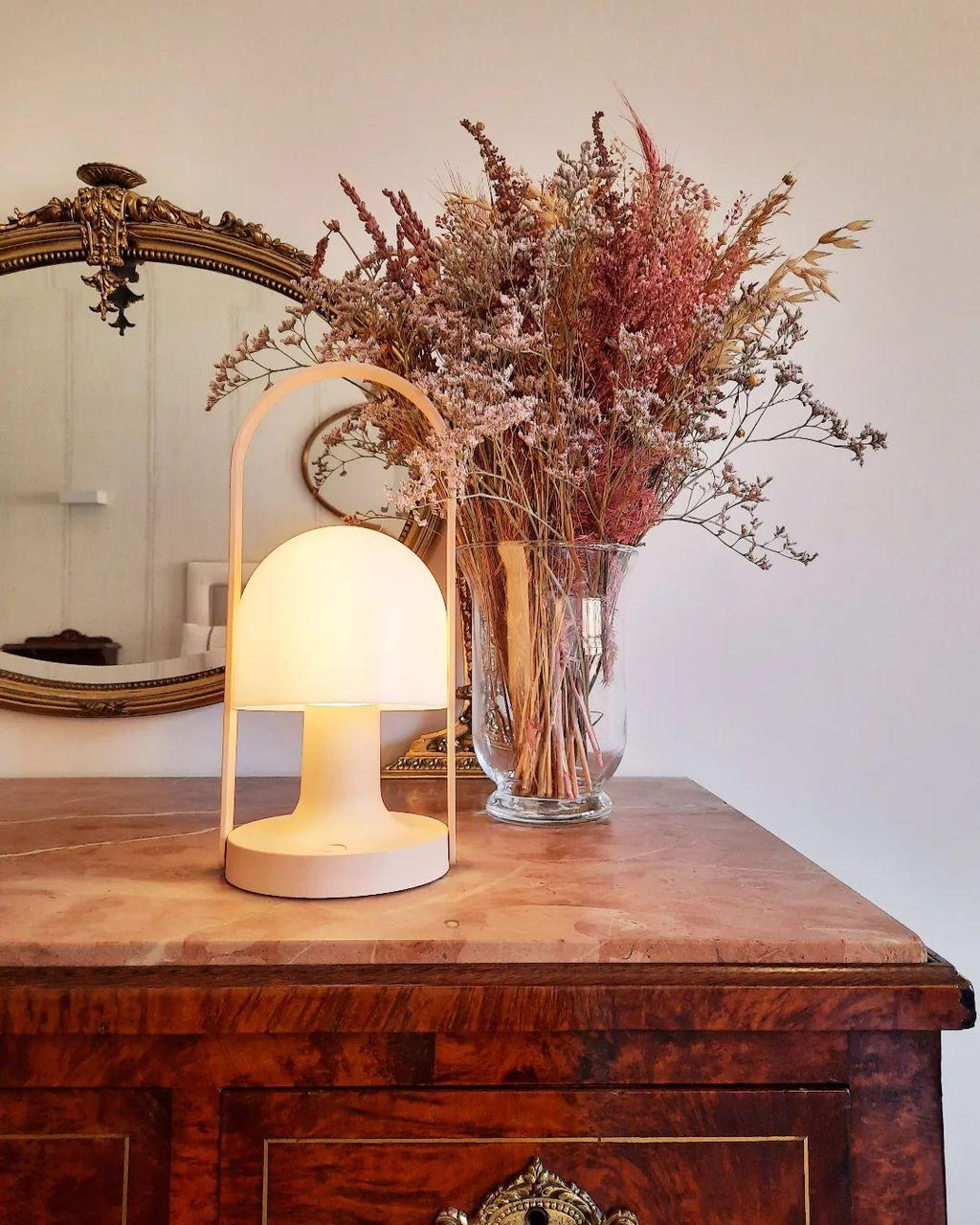 Portable Glass Corded Table Lamp by Tavilume - glass medium table lamp, view 41