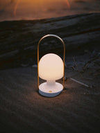 Portable Glass Corded Table Lamp by Tavilume - glass medium table lamp, view 48