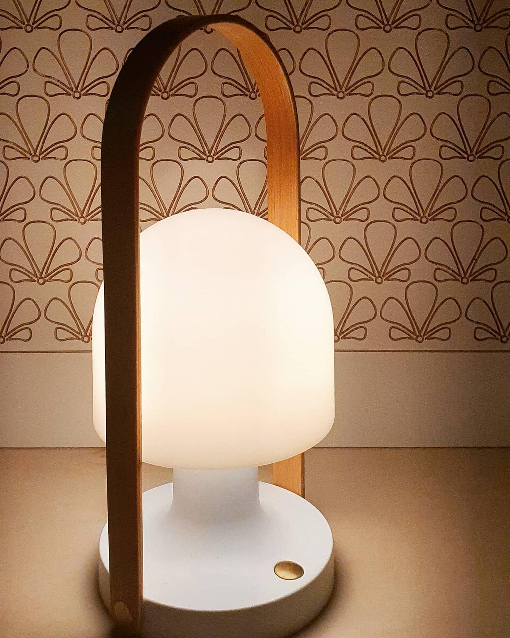 Portable Glass Corded Table Lamp by Tavilume - glass medium table lamp, view 50