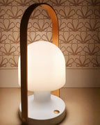 Portable Glass Corded Table Lamp by Tavilume - glass medium table lamp, view 50