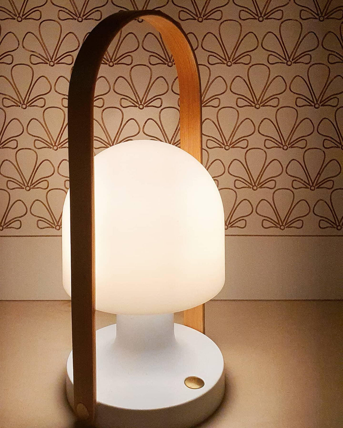 Portable Glass Corded Table Lamp by Tavilume - glass medium table lamp, view 50