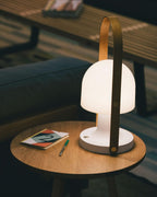 Portable Glass Corded Table Lamp by Tavilume - glass medium table lamp, view 53