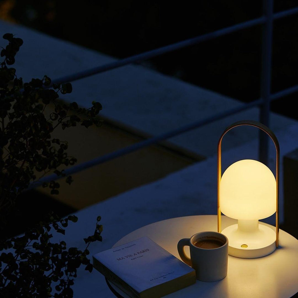 Portable Glass Corded Table Lamp by Tavilume - glass medium table lamp, view 20