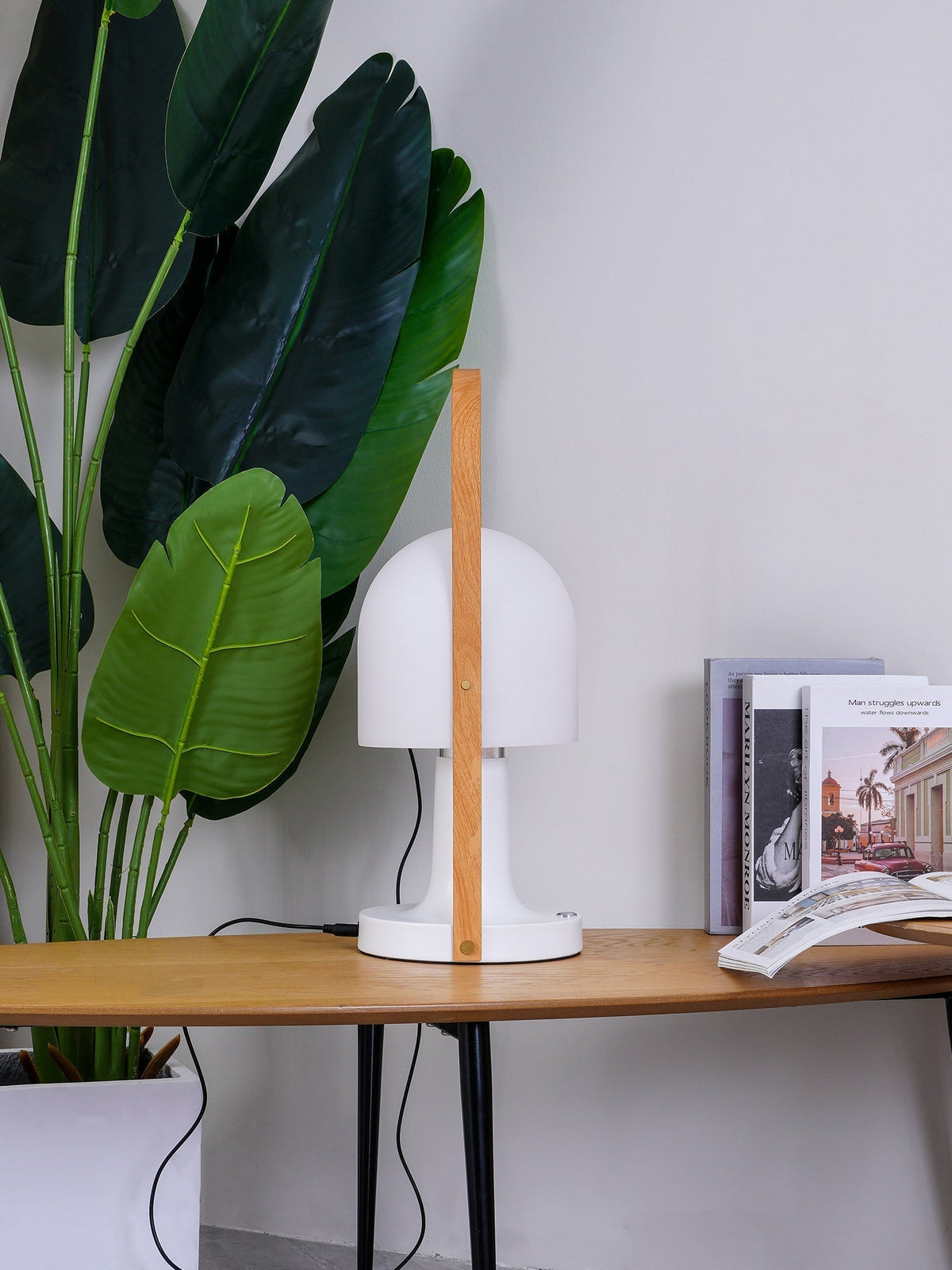 Portable Glass Corded Table Lamp by Tavilume - glass medium table lamp, view 62