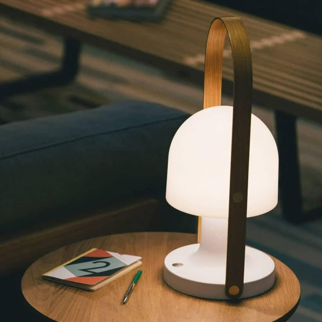 Portable Glass Corded Table Lamp by Tavilume - glass medium table lamp, view 22