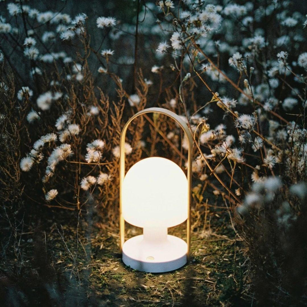 Portable Glass Corded Table Lamp by Tavilume - glass medium table lamp, view 19