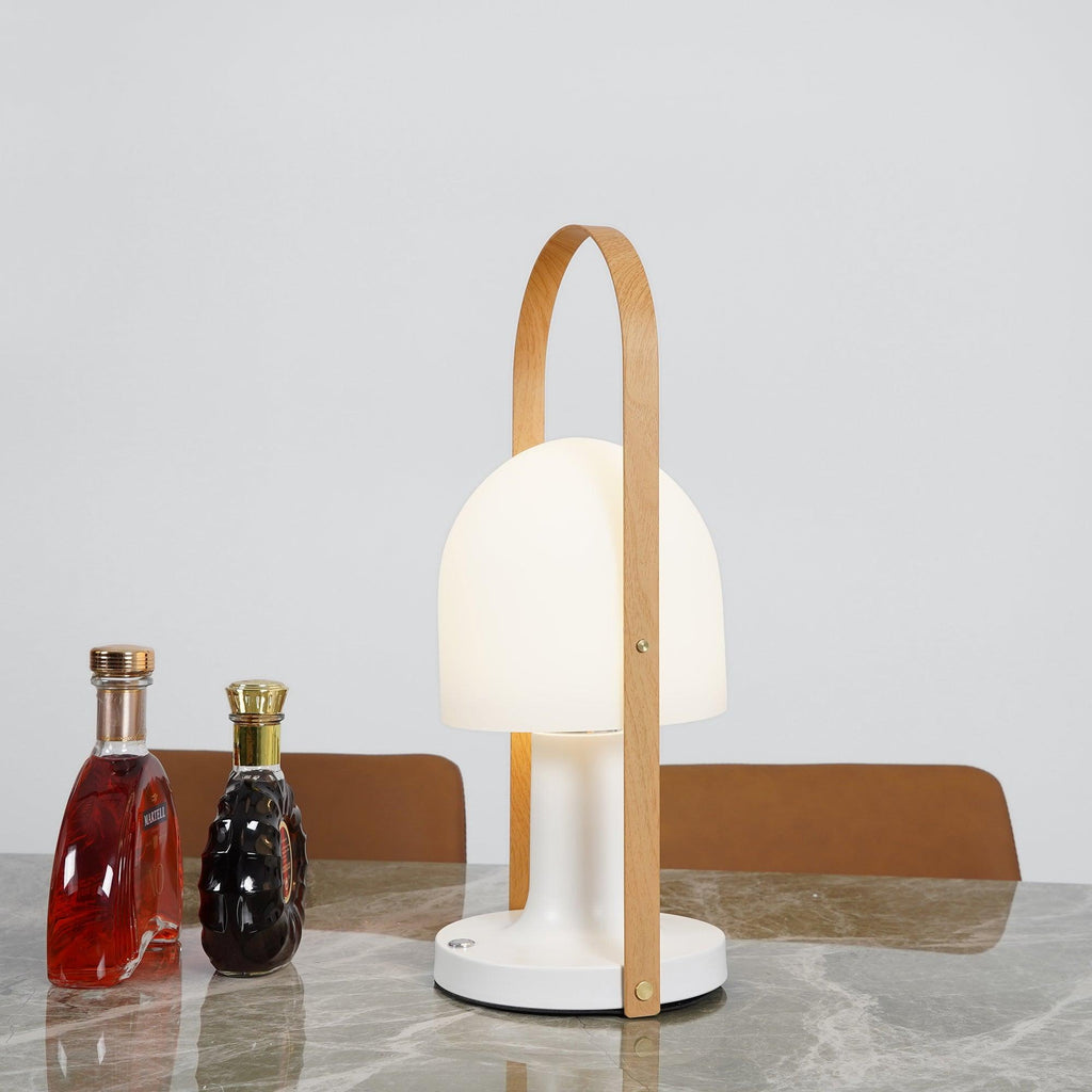 Portable Glass Corded Table Lamp by Tavilume - glass medium table lamp, view 9
