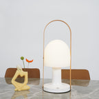 Portable Glass Corded Table Lamp by Tavilume - glass medium table lamp, view 10