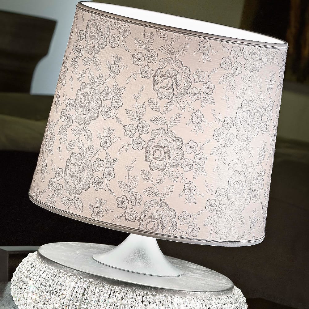 Glamorous Chrome Crystal Table Lamp by Tavilume - crystal medium table lamp, view 3