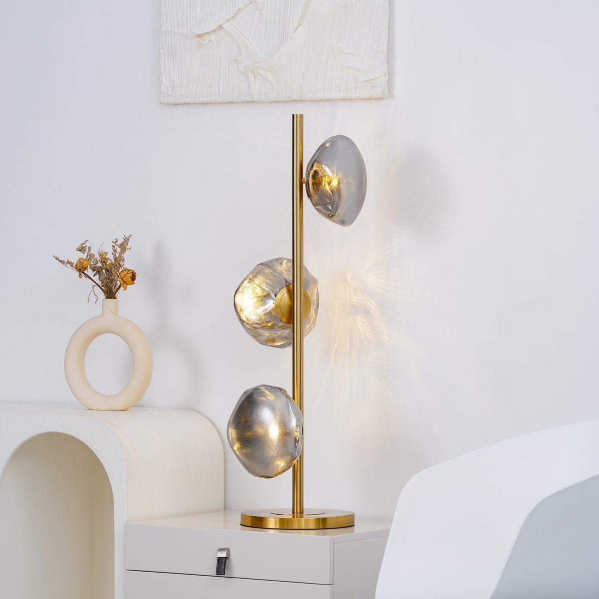 Glass Petals Table Lamp by Tavilume - glass large table lamp, view 3