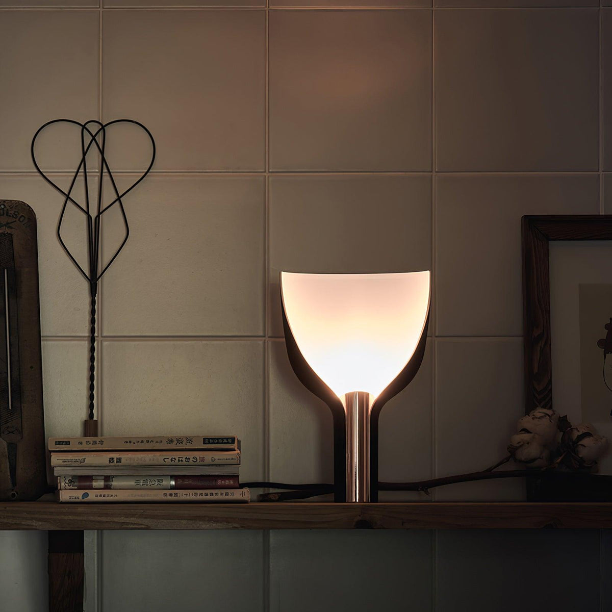 Half-Funnel Table Lamp by Tavilume - glass small table lamp, view 6
