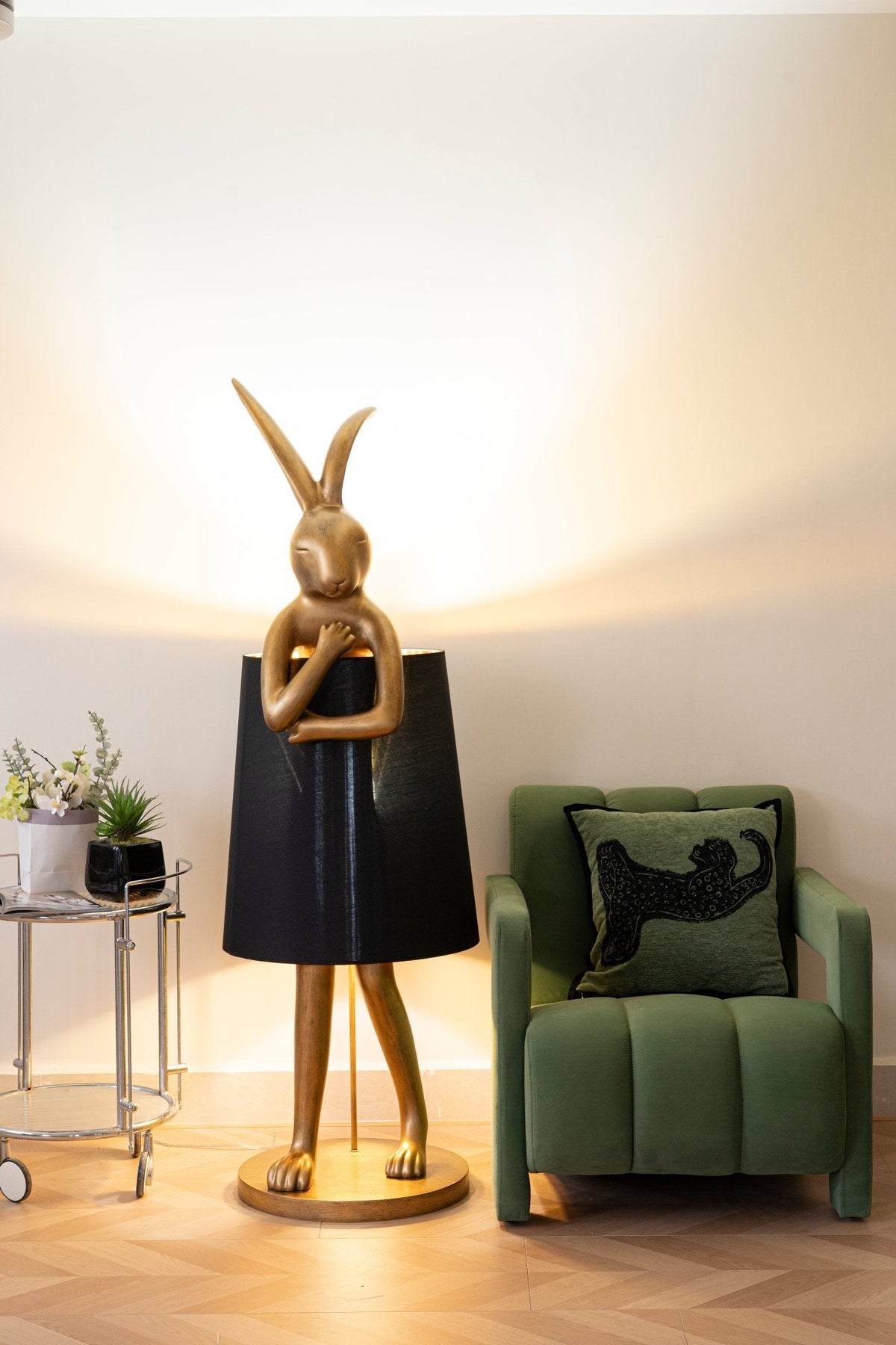 Hare Silhouette Table Lamp by Tavilume - crystal medium table lamp, view 2