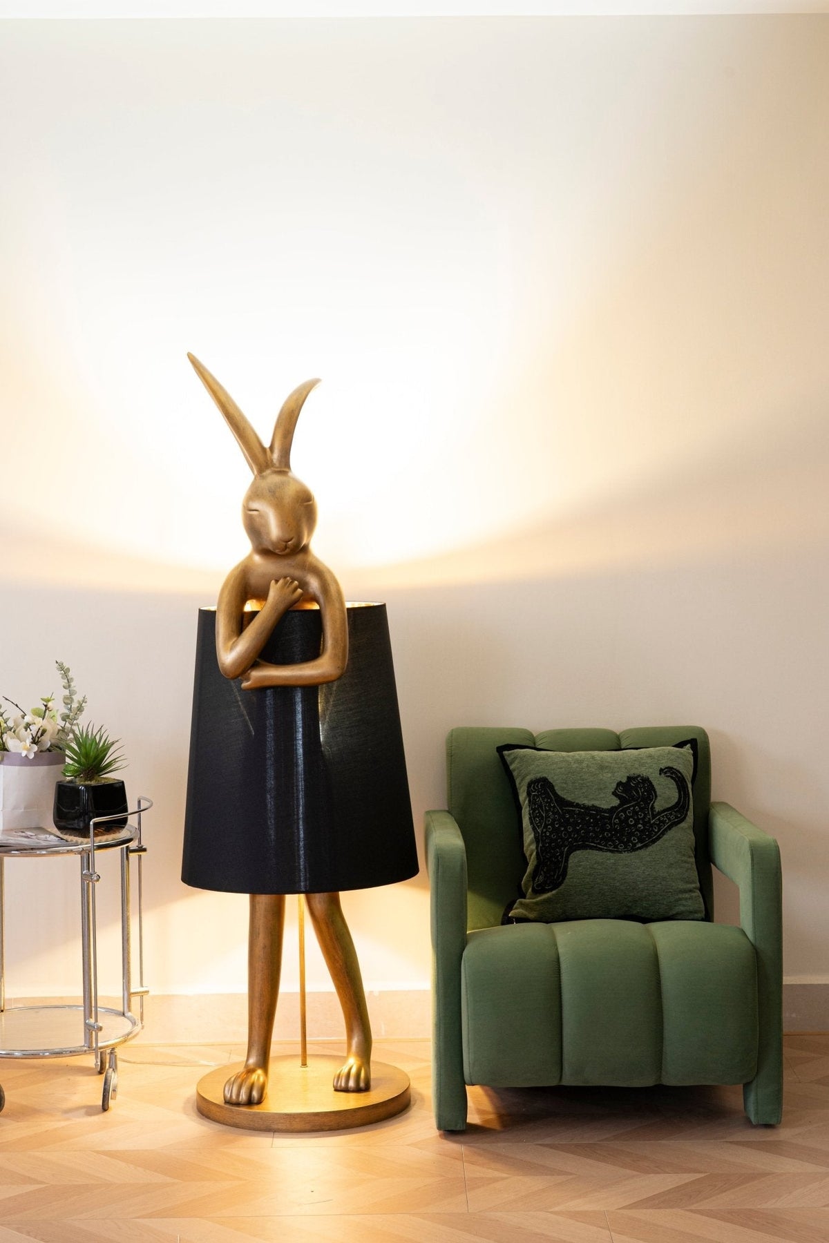 Hare Silhouette Table Lamp by Tavilume - crystal medium table lamp, view 3