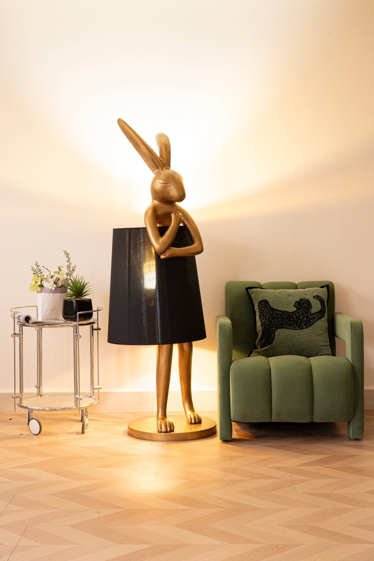 Hare Silhouette Table Lamp by Tavilume - crystal medium table lamp, view 8