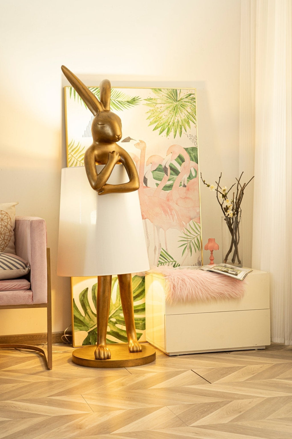 Hare Silhouette Table Lamp by Tavilume - crystal medium table lamp, view 10