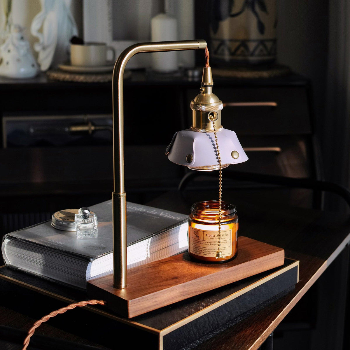 Harnik Retro Table Lamp by Tavilume - wood small table lamp, view 5