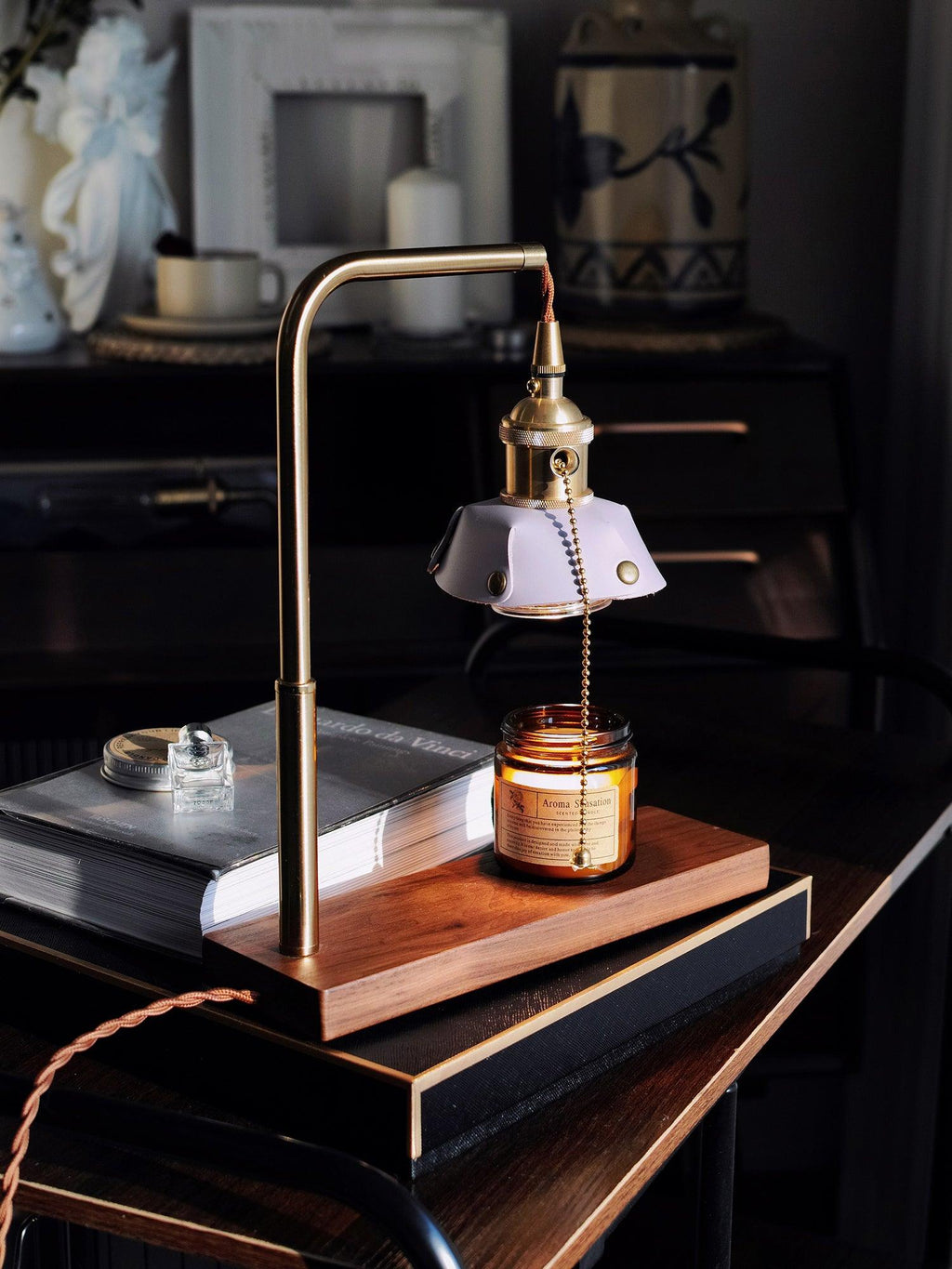 Harnik Retro Table Lamp by Tavilume - wood small table lamp, view 2