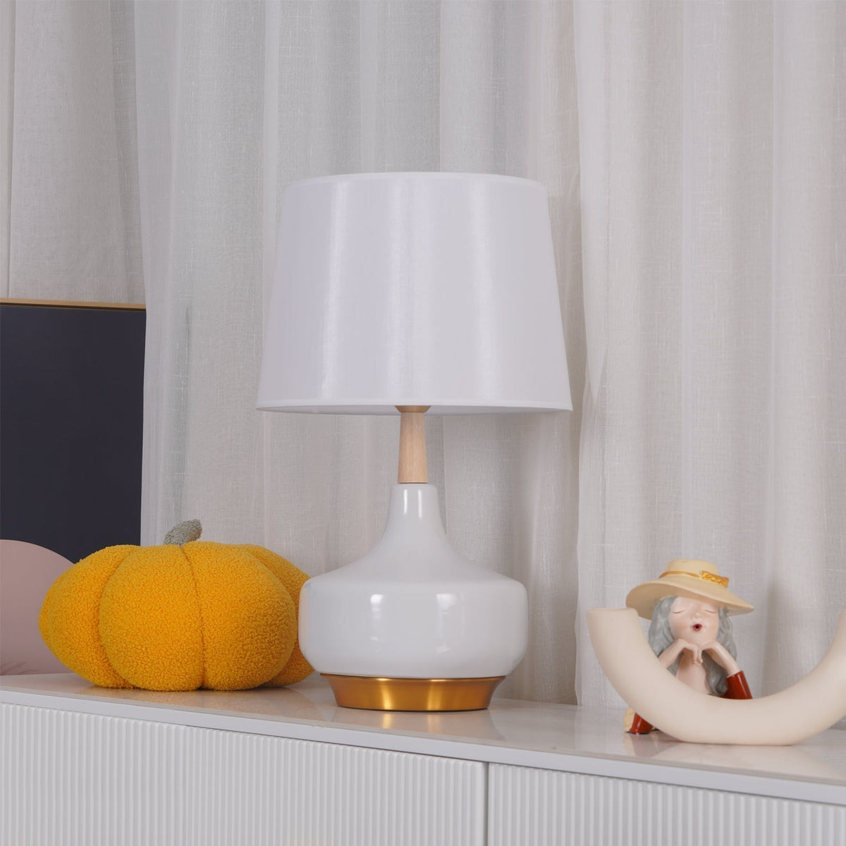Hilo Table Lamp by Tavilume - wood medium table lamp, view 2