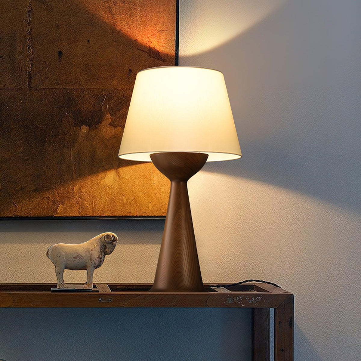 Hourglass Wood Table Lamp by Tavilume - glass large table lamp, view 2