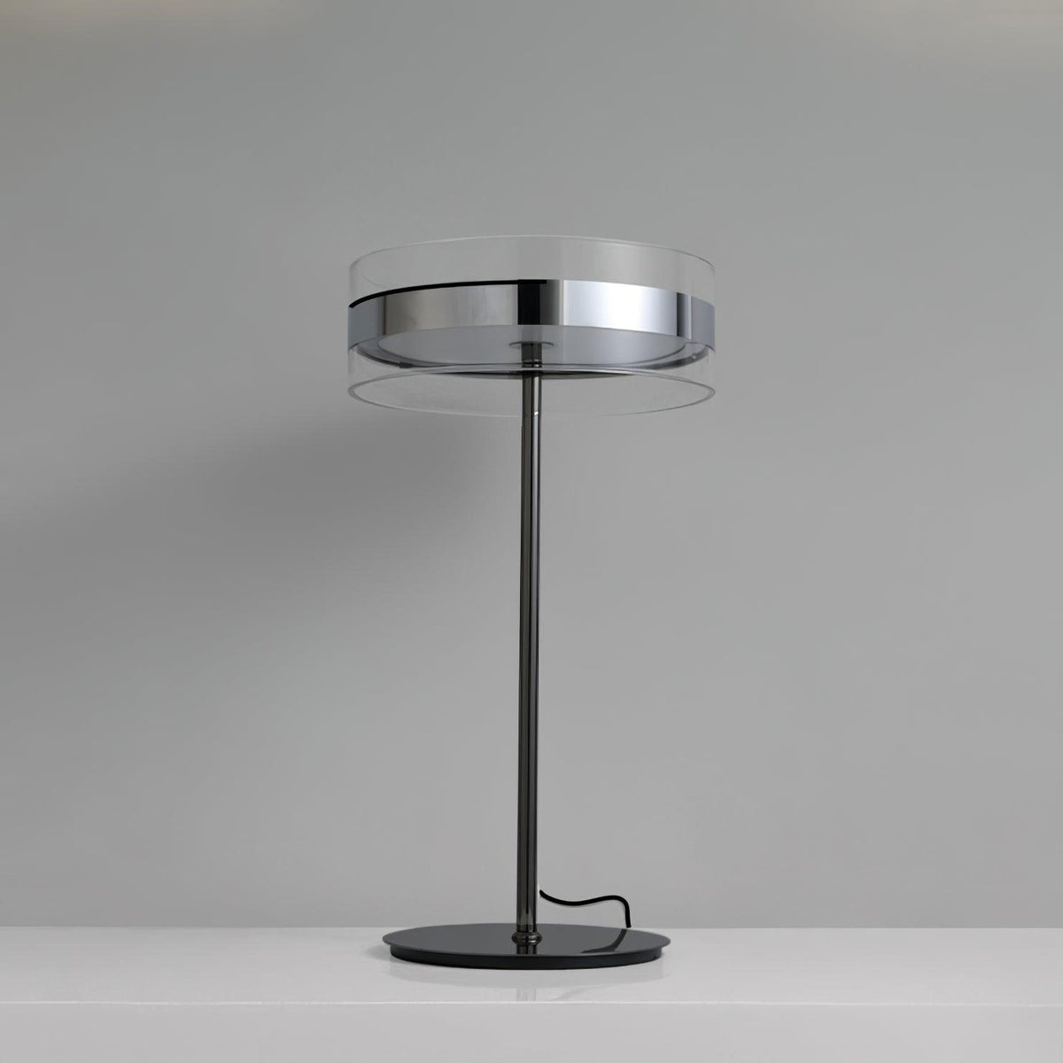 Impex Florina Chrome Table Lamp by Tavilume - glass medium table lamp, view 1