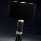 Designer Black Marquina Marble Table Lamp by Tavilume - marble large table lamp, view 2