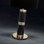 Designer Black Marquina Marble Table Lamp by Tavilume - marble large table lamp, view 3