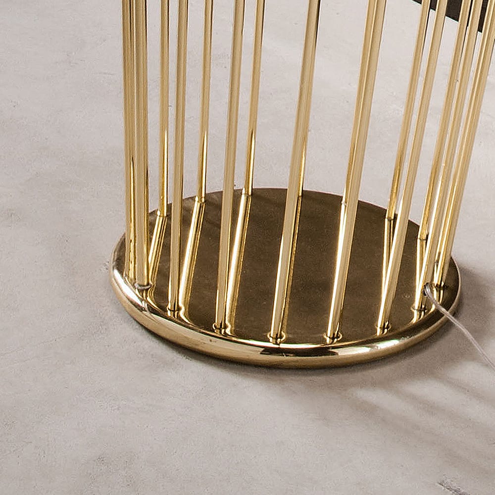 Italian Designer Large Gold Plated Table Lamp by Tavilume - fabric medium table lamp, view 5