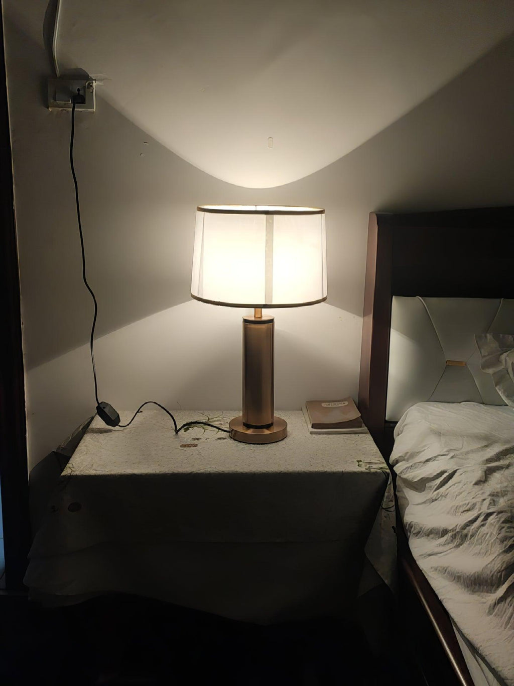 Jaspar Table Lamp by Tavilume - fabric large table lamp, view 18