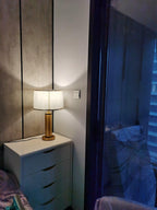 Jaspar Table Lamp by Tavilume - fabric large table lamp, view 19