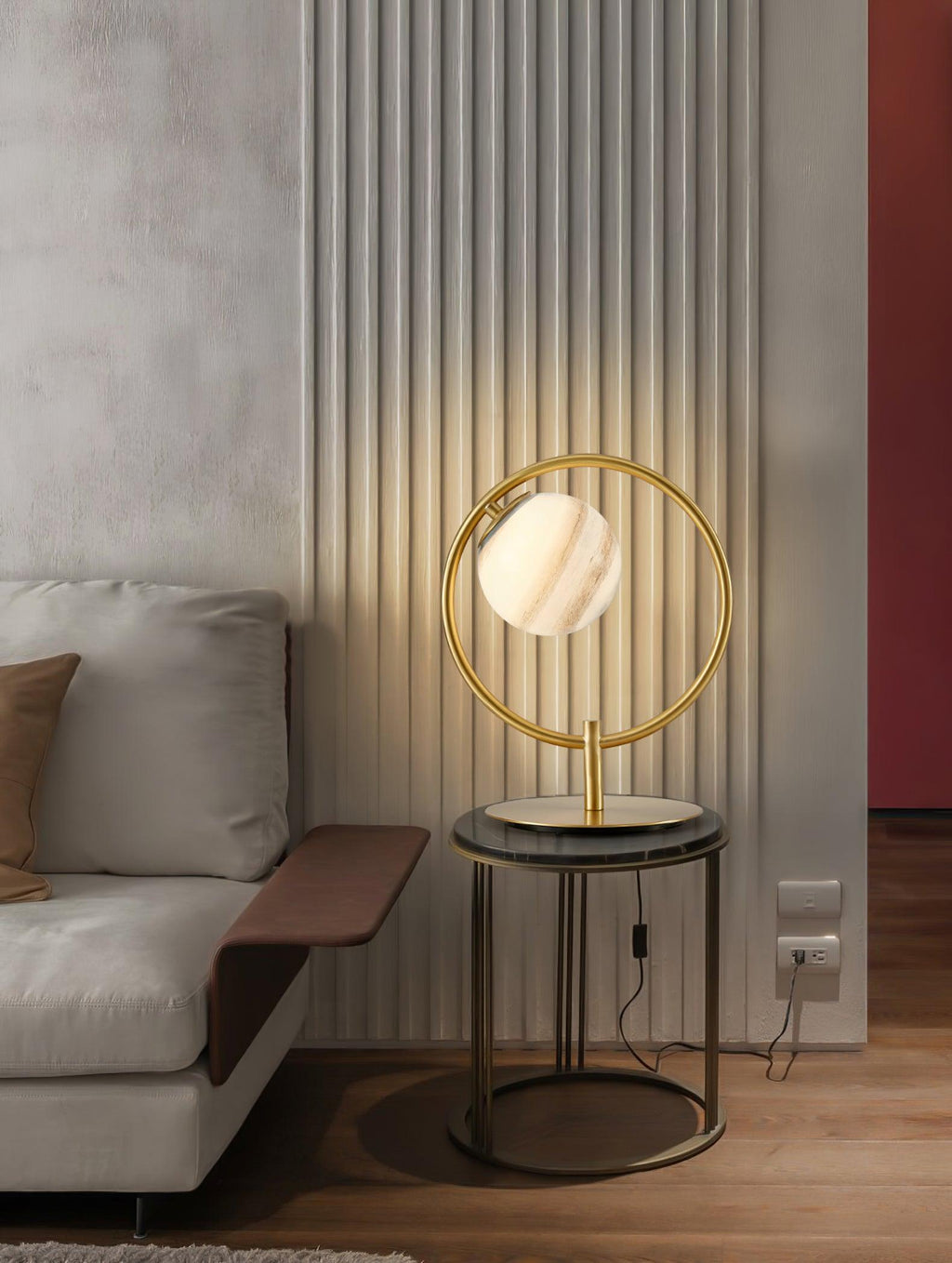 Jupiter Table Lamp by Tavilume - glass small table lamp, view 4