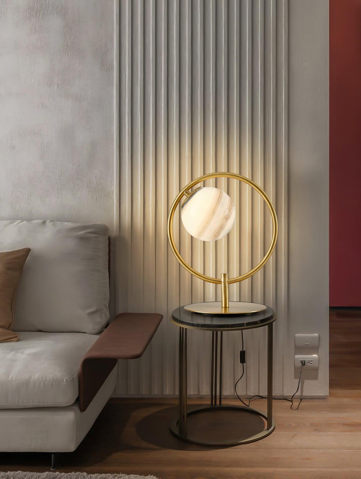 Jupiter Table Lamp by Tavilume - glass small table lamp, view 4