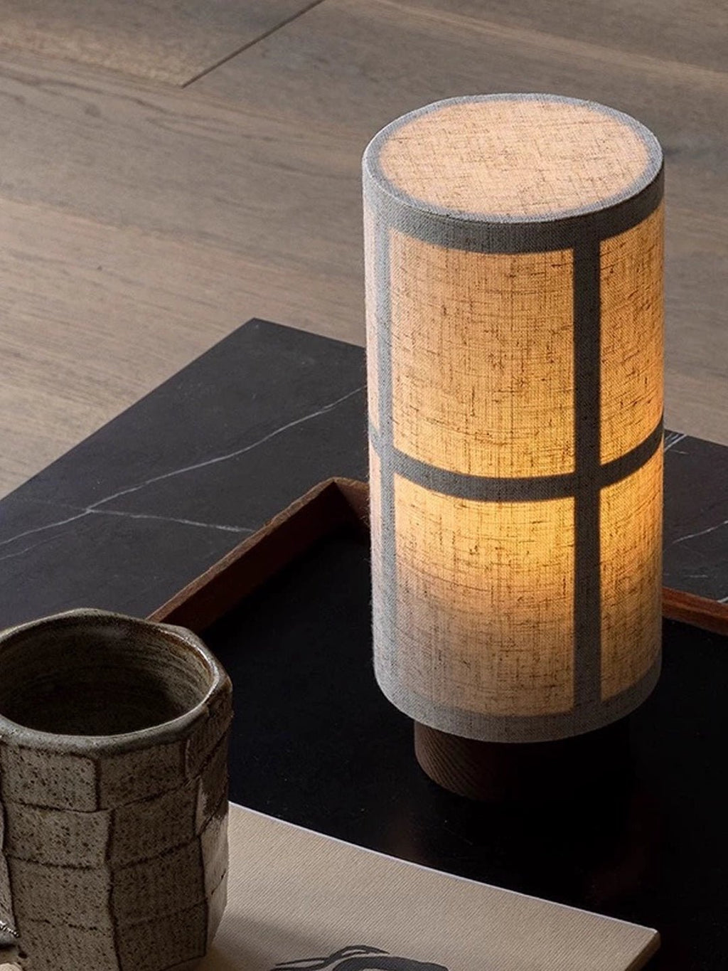 Kanso Glow USB-Powered Table Lamp by Tavilume - wood small table lamp, view 10