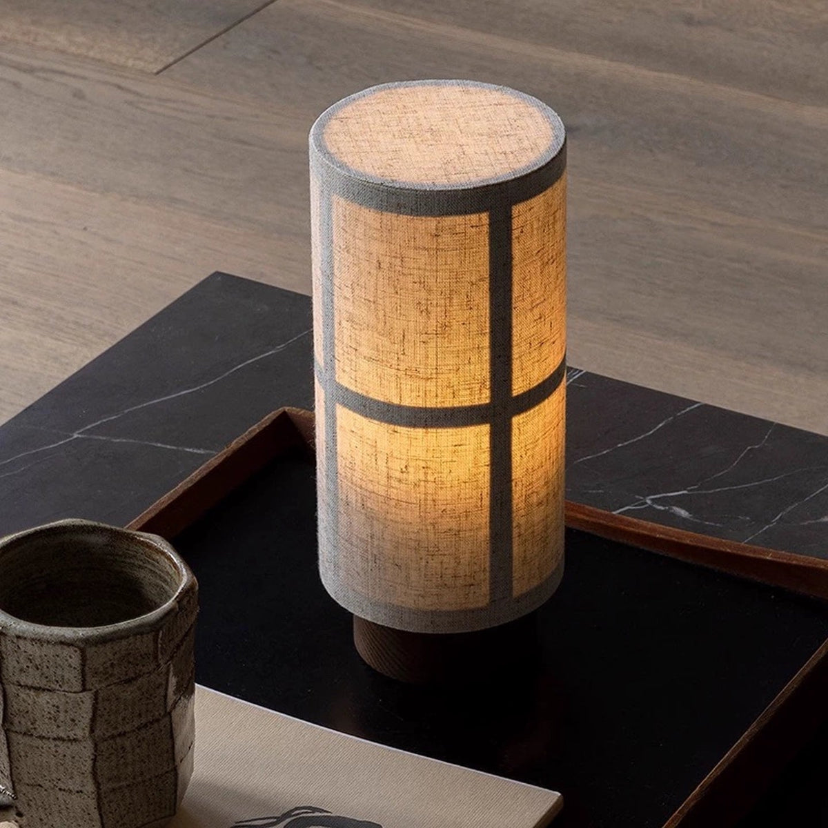 Kanso Glow USB-Powered Table Lamp by Tavilume - wood small table lamp, view 4