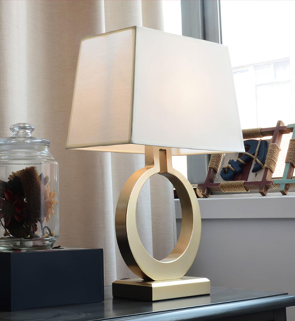 Keyhole Ring Table Lamp by Tavilume - fabric large table lamp, view 6