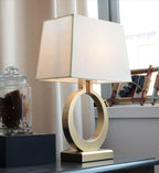 Keyhole Ring Table Lamp by Tavilume - fabric large table lamp, view 6